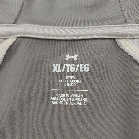 Under Armour Hoodie Jacket Womens XL Gray Fitted Full Zip Thumbhole Athleisure - Picture 9 of 13
